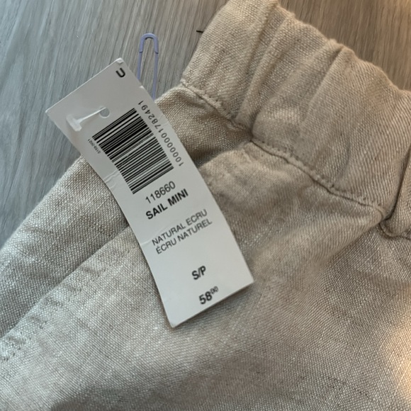Sail linen little moon shorts from Aritzia in beige NWT SOLD OUT - Picture 4 of 6